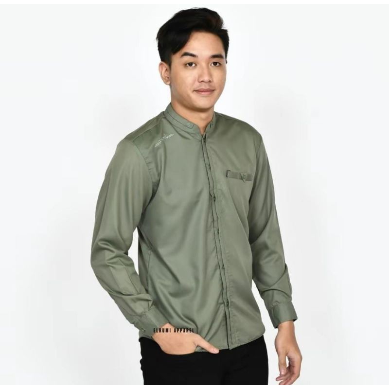 Baju Koko Elrumi Motif Antasena Polos