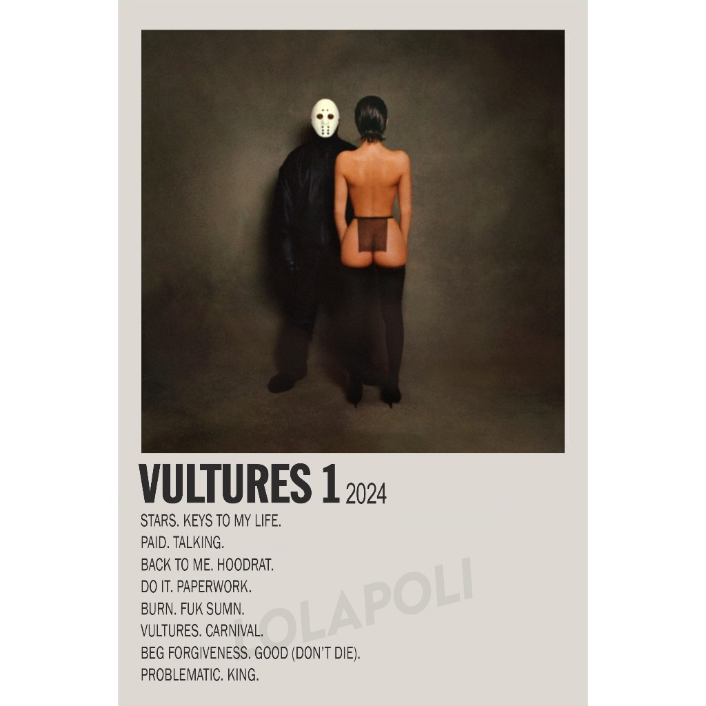 Poster Cover Album Vultures 1 - Kanye West, ¥$, Ty Dolla $ign