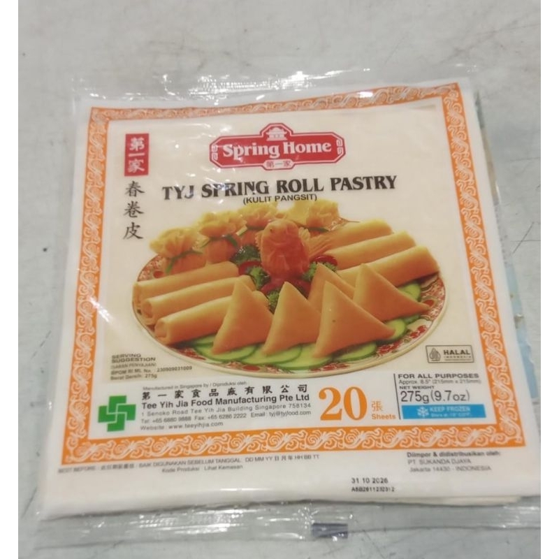 

Kulit Pangsit TYJ Spring Roll Pastry isi 20 Lembar / Spring Home