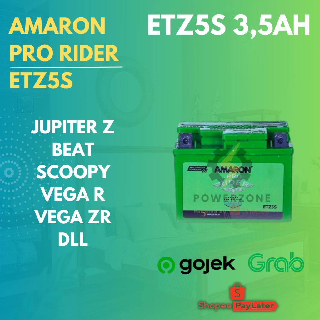 Aki Amaron Honda Beat, Kharisma, Supra X 125 GTZ5S / YTZ5S/ETZ5S  AMARON