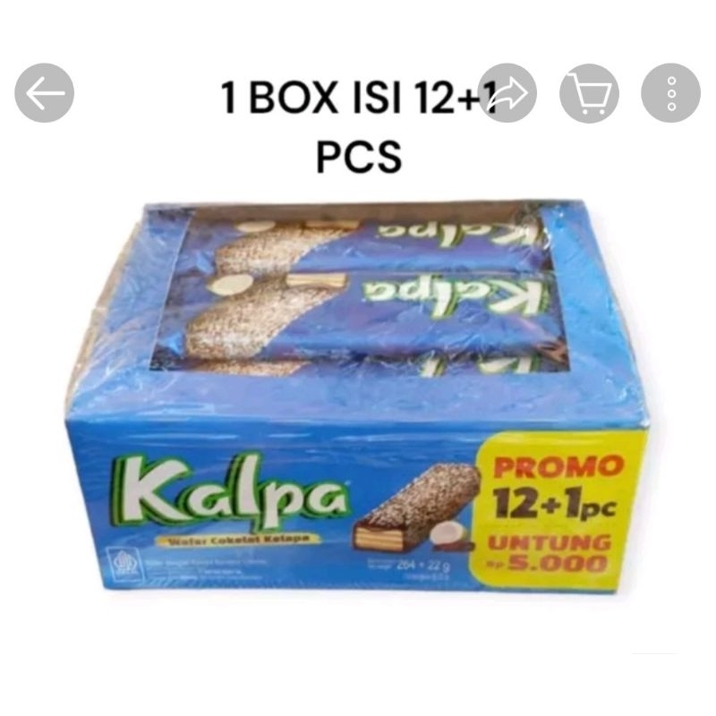 

kalpa wafer coklat 1 box isi 12+1pcs