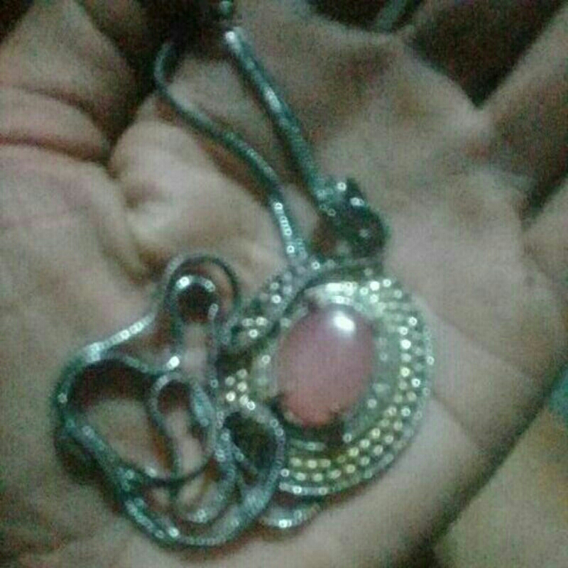 liontin batu mustika dwi sri asli ori