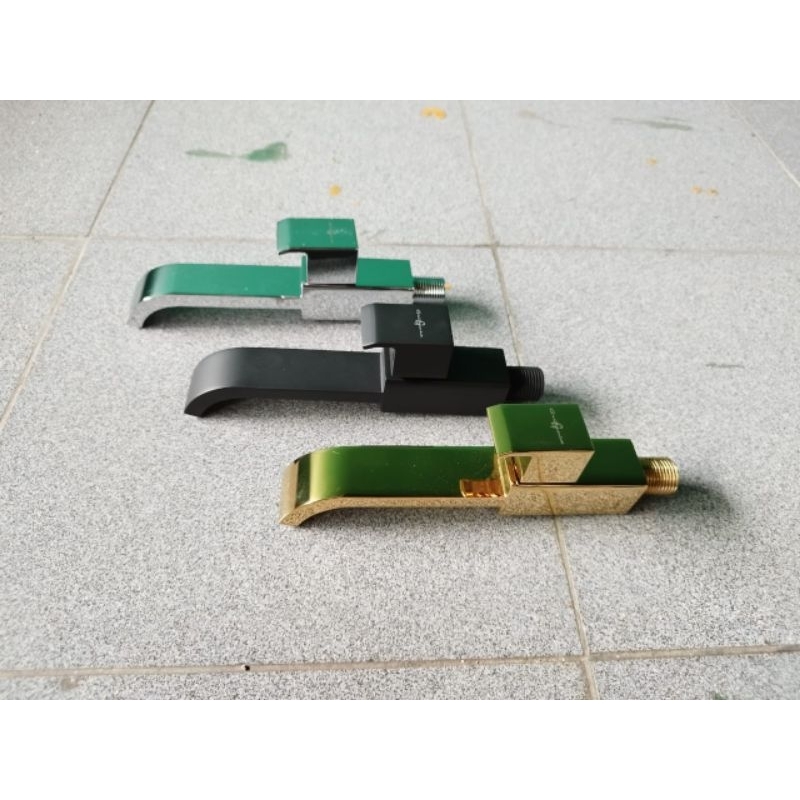 KERAN WASTAFEL SPOUT TEMBOK CHROME/GOLD/HITAM KRAN LAVATORY DINDING KRAN WASTAFEL TEMBOK