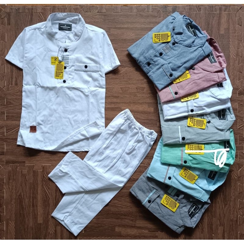 Pakaian Anak Cowok Laki-laki Pria Setelan Kurta Baju dan Celana ( SET KURTA BOMBOGIE ) Size KIDS & J