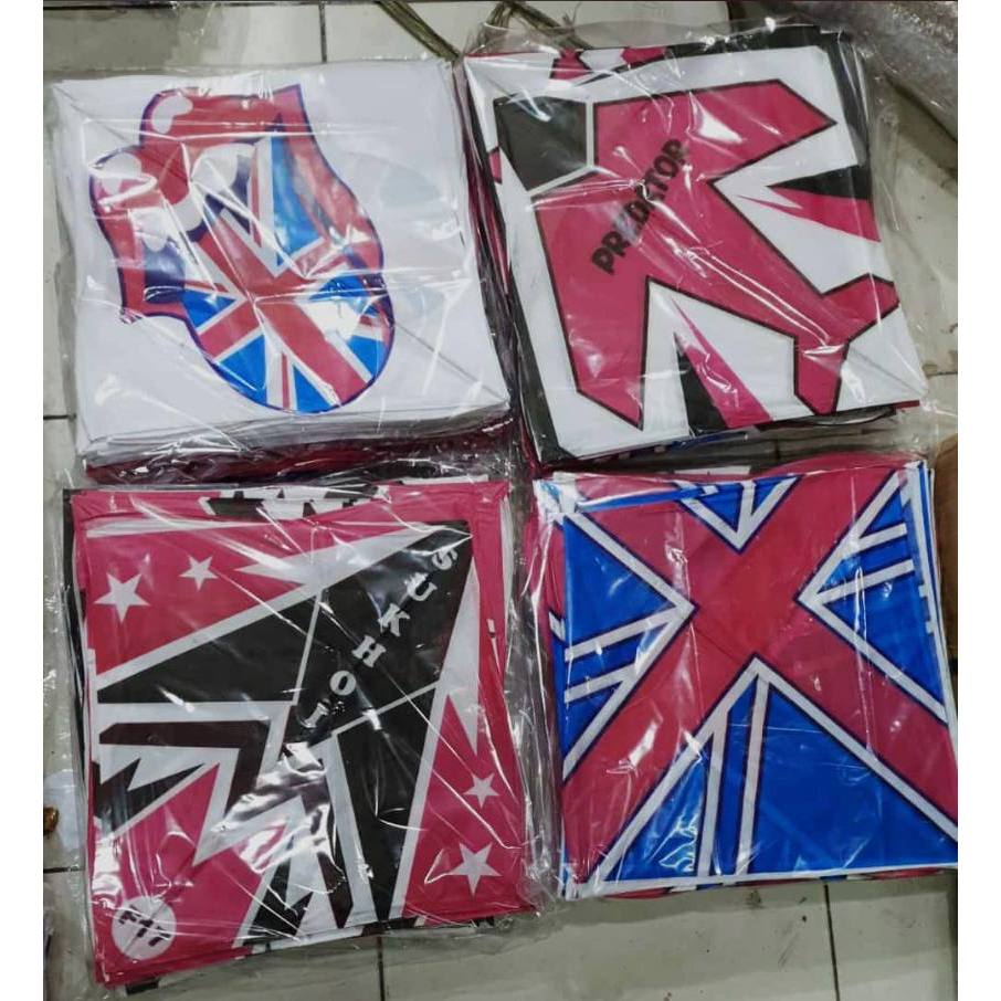 (1 pack) Layangan sablon motif bahan tissue size 55 cocok untuk anak2 motif bagus menarik / layangan