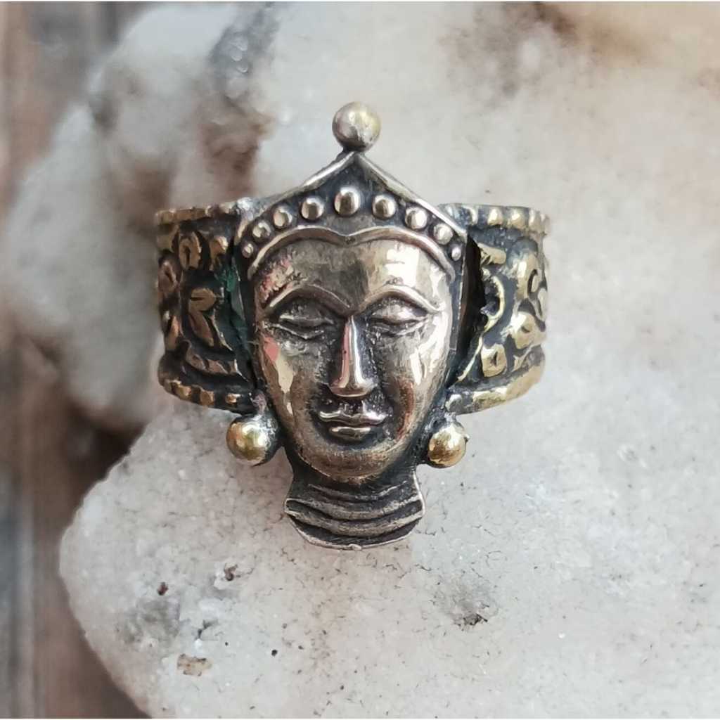 Cincin Ukir Budha HQ Ring Ukir Bahan Kuningan Lawas