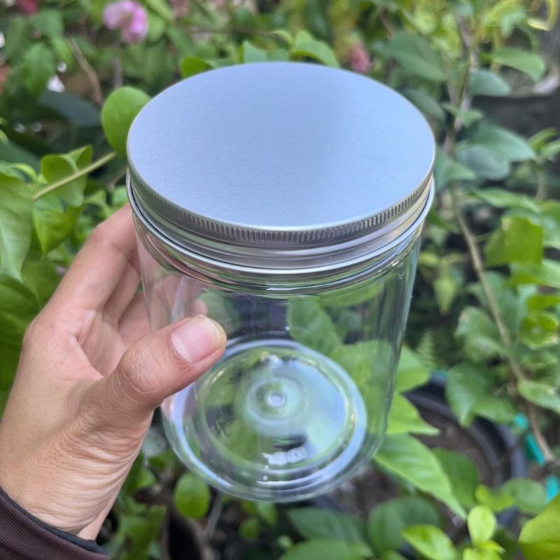 Toples Tinggi 13cm Tutup Silver Alumunium Diameter 9cm