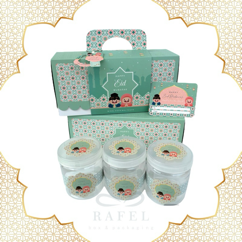 

5 Set Box Tenteng Sarah 3 Toples 600/800 ml Box Idul Fitri Lebaran