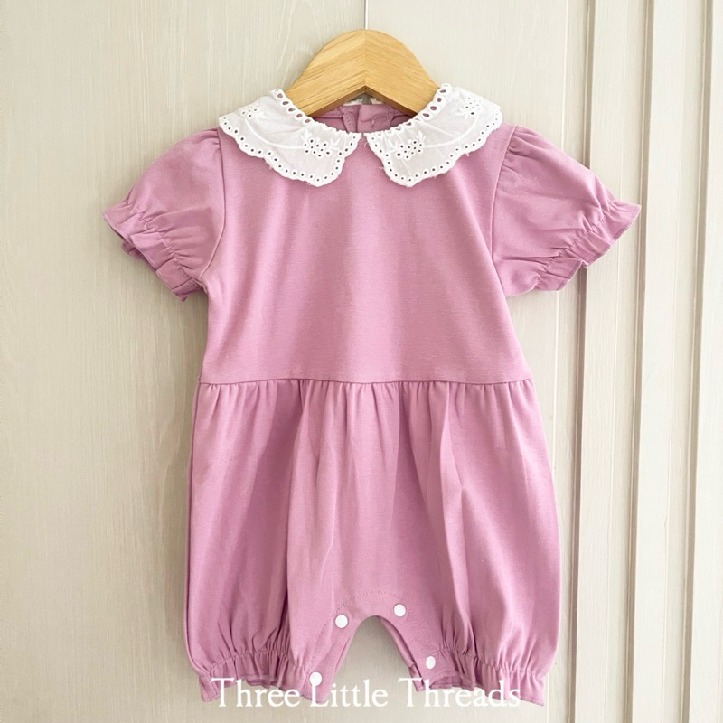 Three Little Threads - Anya Pink Girl Romper / Baju Anak Perempuan Lucu Premium / Baju Setelan Jumps