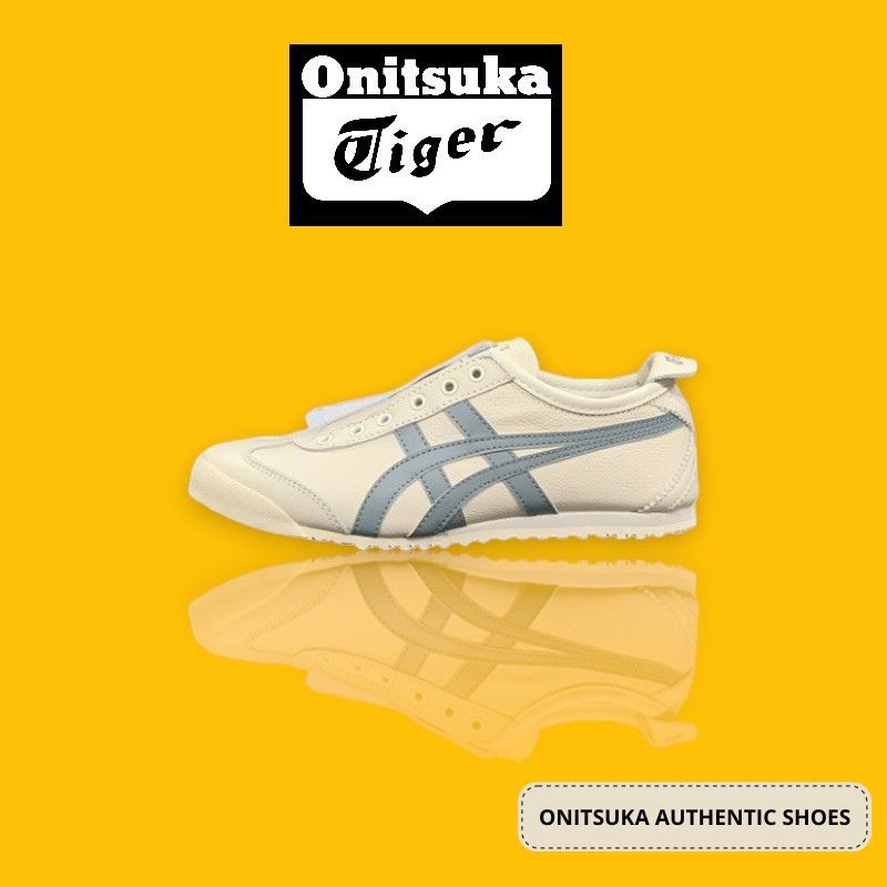 Onitsuka Tiger Slip On Leather Cream Blue