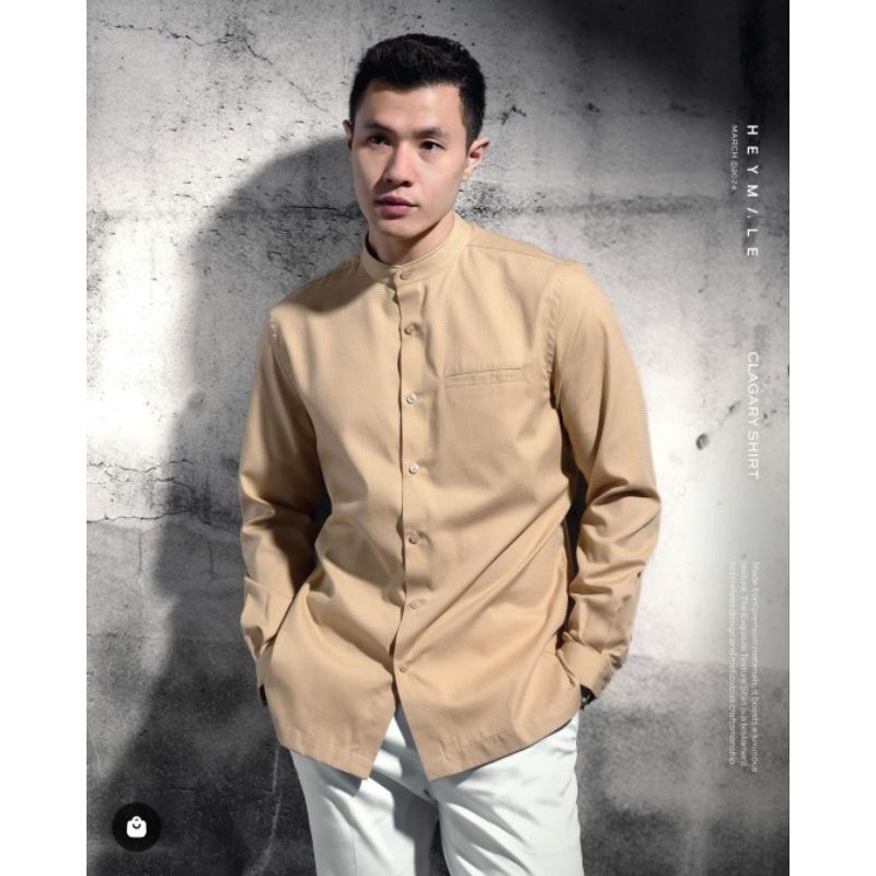 Clagary Stand Up Collar Long Sleeve Mocca