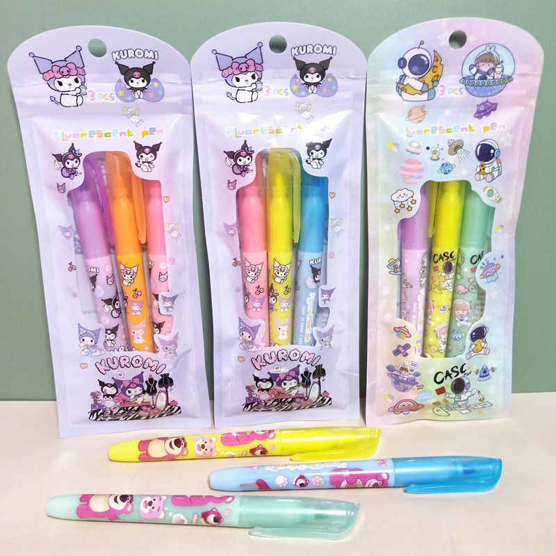 

SL88 - Set Stabilo Karakter Kuromi 1 Set Isi 3 PCS Pulpen Pen Highlighter