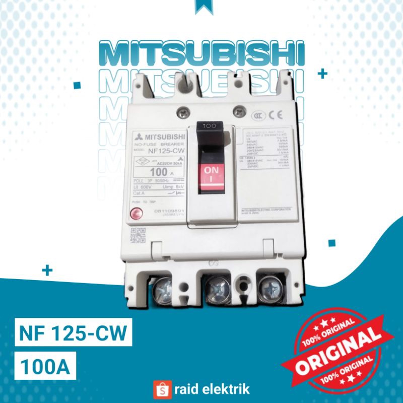 MCCB MITSUBISHI NF 125-CW 80A 100A