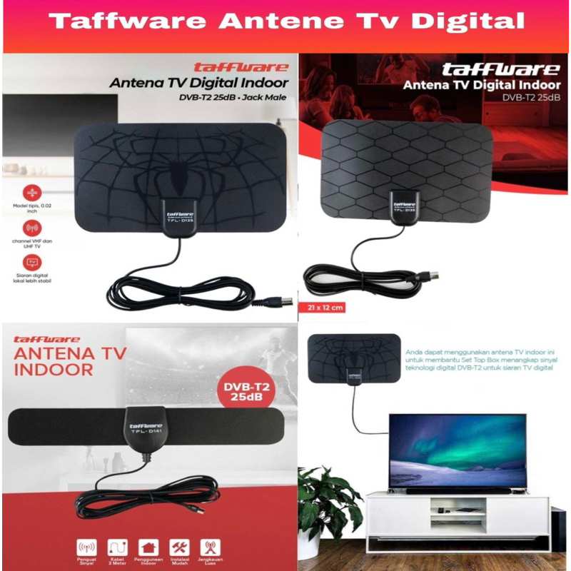 Antene TV Digital Indoor DVB-T2 25DB Taffware TFL D-139/TFL D-141