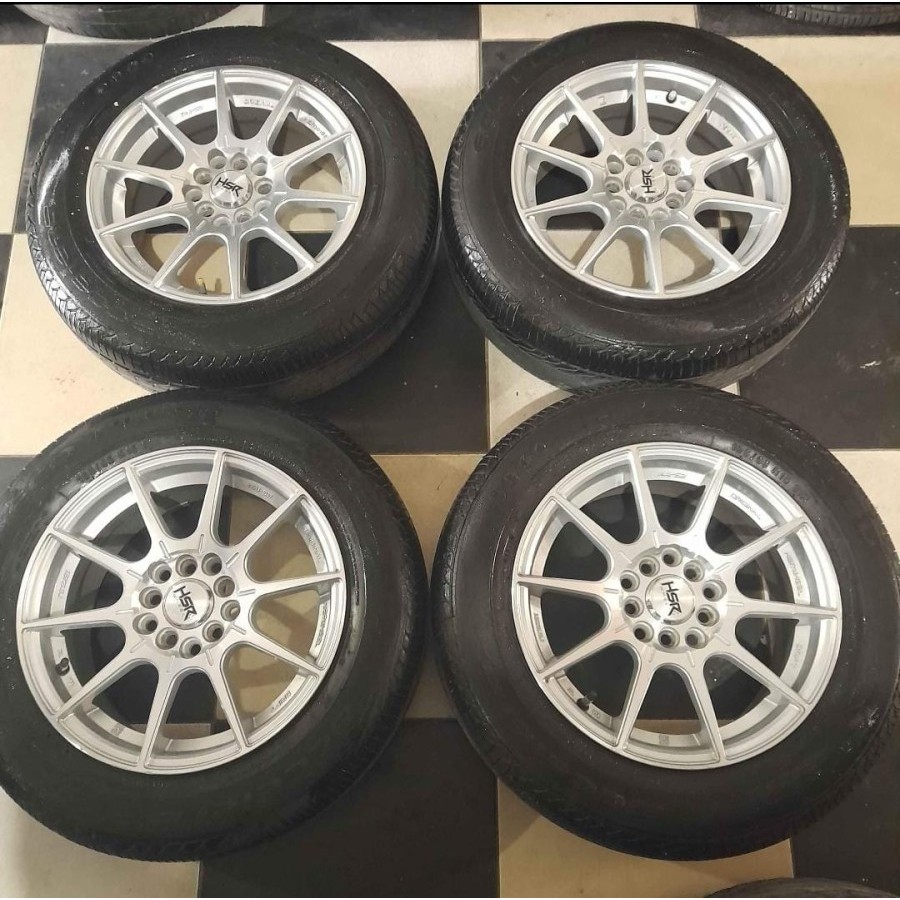 Velg Mobil Bekas Racing RAI S2 R15X6,5 Lubang Pcd 10X100-114,3 ET42 BAN 195 65 R15