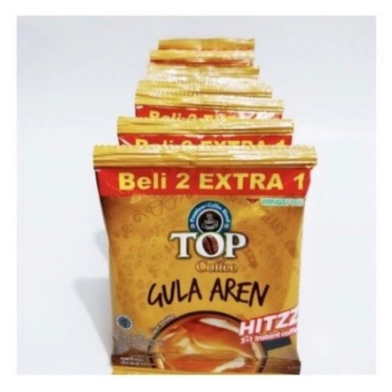 

ECER 1 PCS TOP KOPI GULA AREN Coffee Instant 22 gr Wings Food PROMO