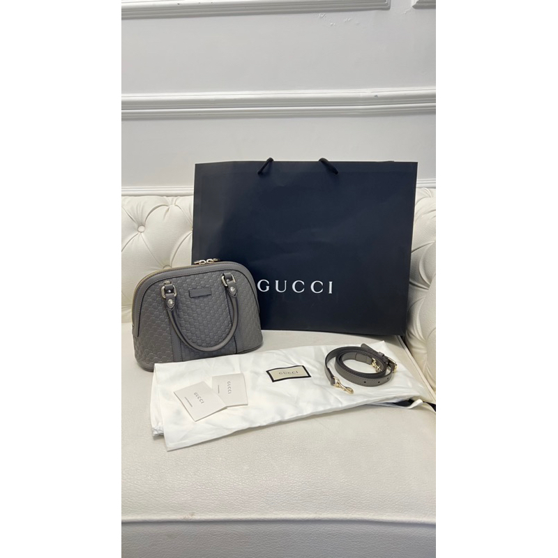 gucci mini dome grey authentic original store