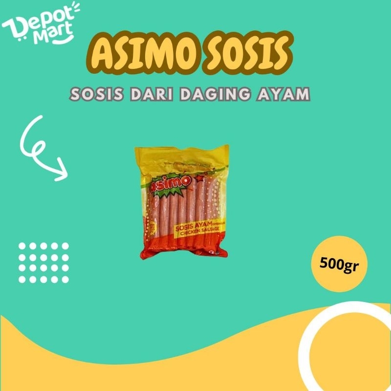 

Sosis Ayam / Chicken Sausage Asimo 1KG / 500g / Enak / Lezat