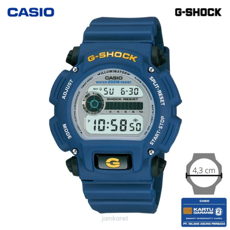 JAM TANGAN PRIA CASIO G-SHOCK DW-9052-2 ORIGINAL - GSHOCK DW9052 BIRU