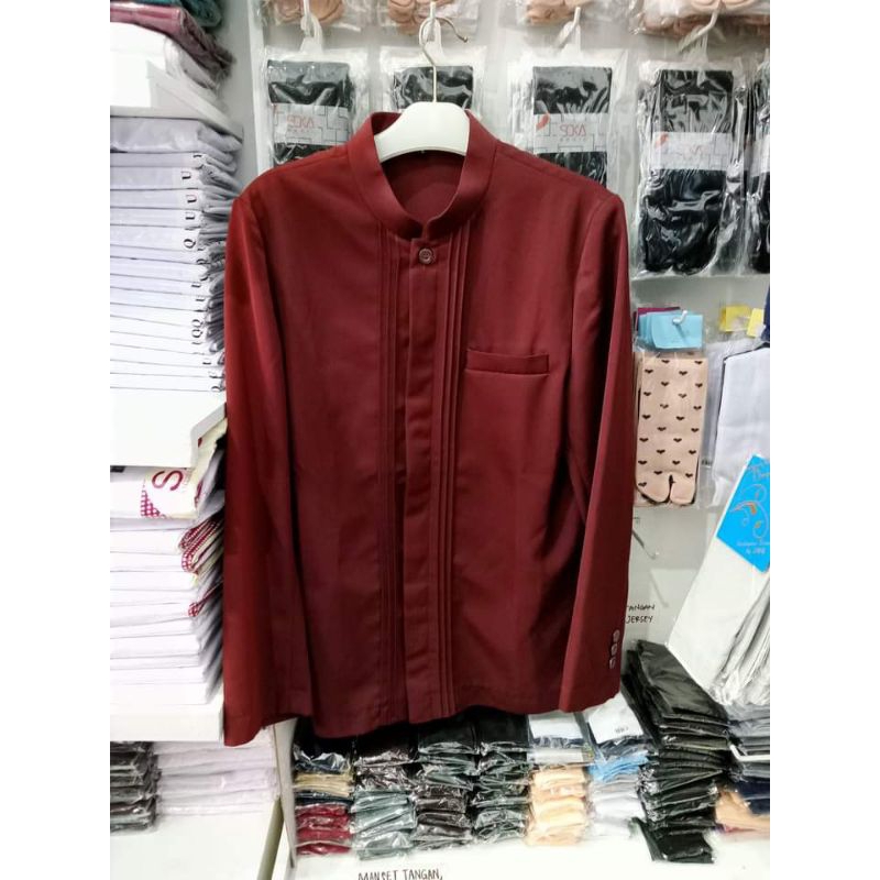BAJU MUSLIM JASKO JAS KOKO MQ FASHION OPNAISEL MQ FASHION MERAH MARUN