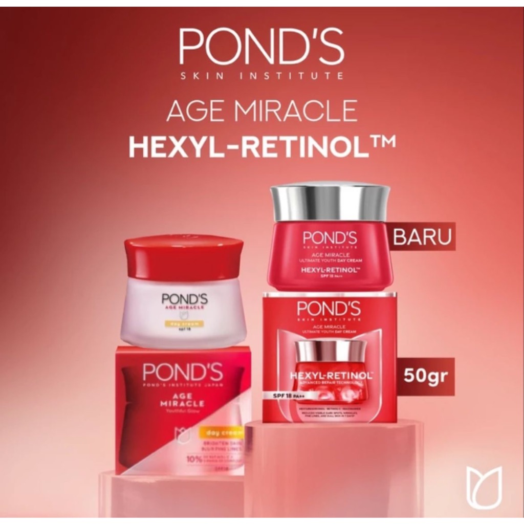 PONDS AGE MIRACLE DAY SIANG & NIGHT MALAM YOUTHFUL GLOW CREAM 10GR ORIGINAL BPOM