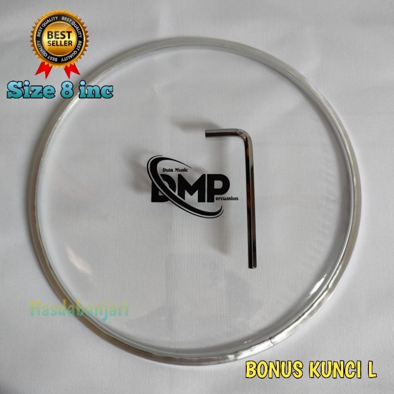 Mika Darbuka DMP Duta music percussion 8inch bening transparan bonus kunci L
