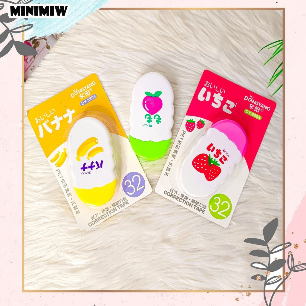 

CORRECTION TAPE TIPE X PEACH DONGYANG DY-8604 HAPUSAN PEN KERTAS MOTIF FRUITY LUCU UNIK ALAT TULIS KANTOR PERLENGKAPAN SEKOLAH MURAH TERMURAH COD