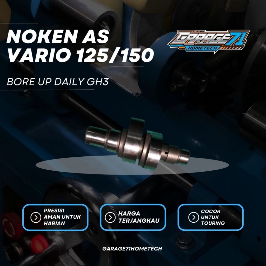Noken as Camshaft custom Vario 150 Vario 125 KZR PCX ADV Bahan Mentah Racing Bore Up Touring Harian