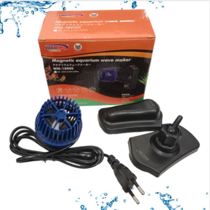 SAKKAI PRO WM 18000 MAGNETIC AQUARIUM WAVE MAKER ARUS OMBAK