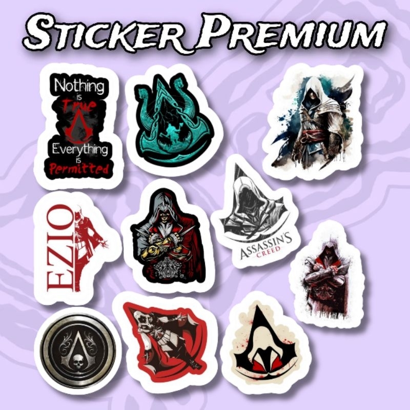 

Sticker Assasins Creed Pack 10pcs Premium Waterproof