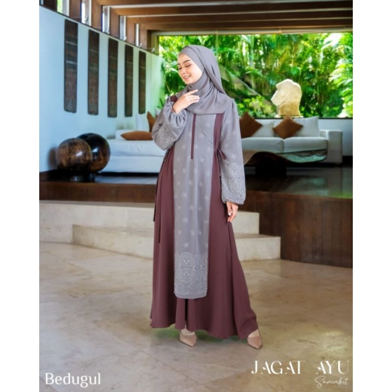 Gamis Sarimbit Aden Jagat Ayu Bedugul Style 1 Size S Set Pashmina