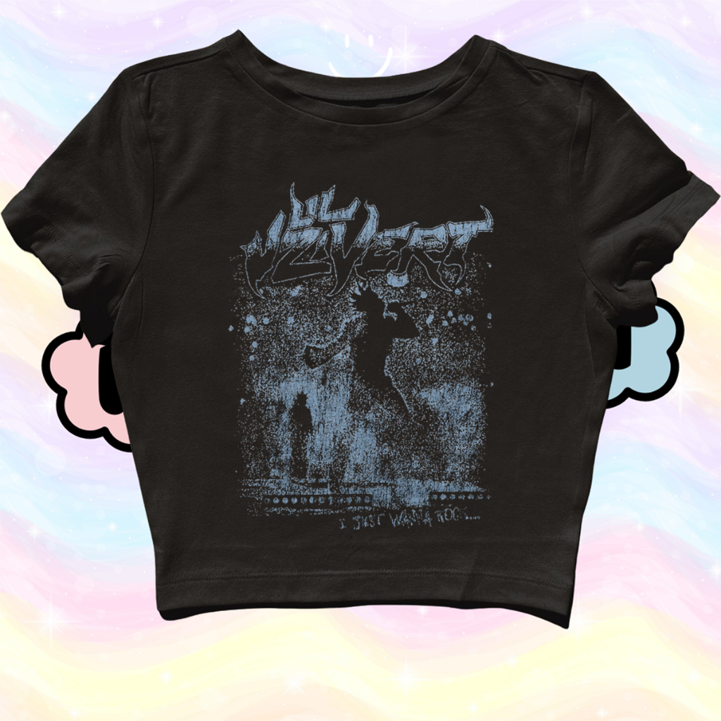 STARPERSON | CROP TOP LIL UZI VERT I JUST WANNA ROCK | GRUNGE | Y2K | METAL | VINTAGE | ANIME | BAND