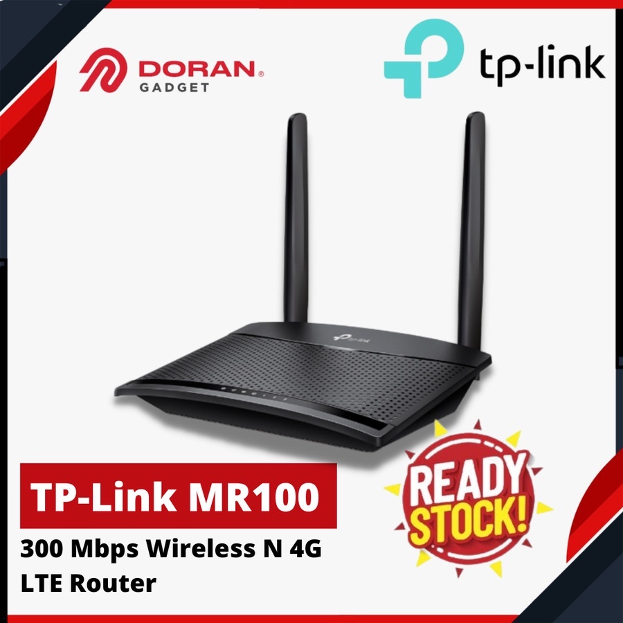 4G Router TP-Link | TP Link MR100 300 Mbps Wireless N 4G LTE Router - Garansi 1 Tahun