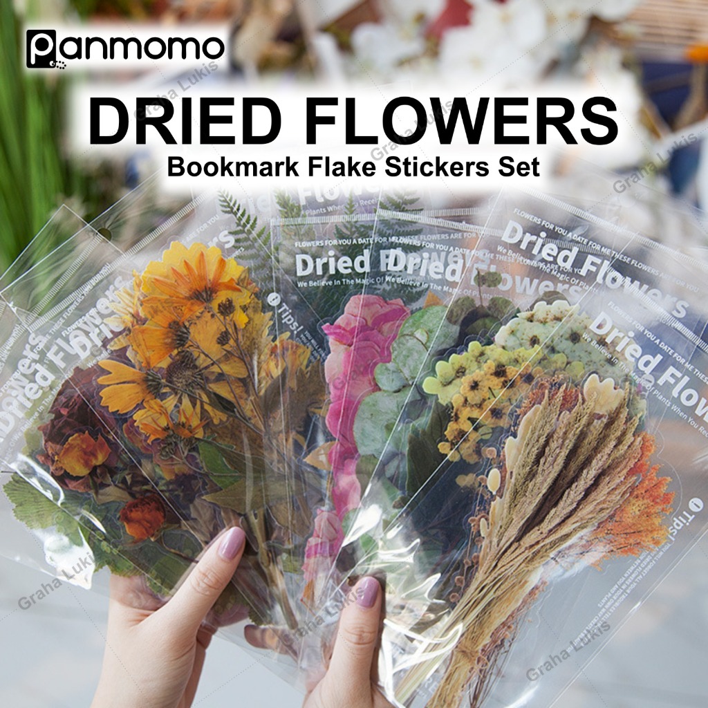 

Dried Flowers Bookmark Flake Stickers Set