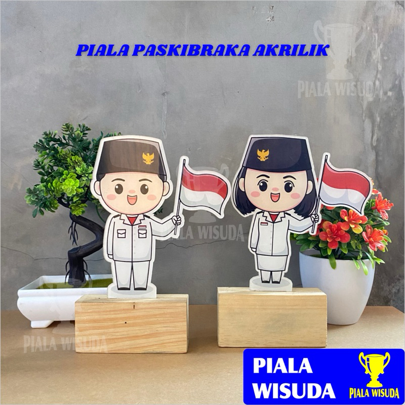 Piala Wisuda Piala Akrilik (Paskibraka Bendera) Piala Akrilik Piala Murah Piala Paskibraka Bendera P