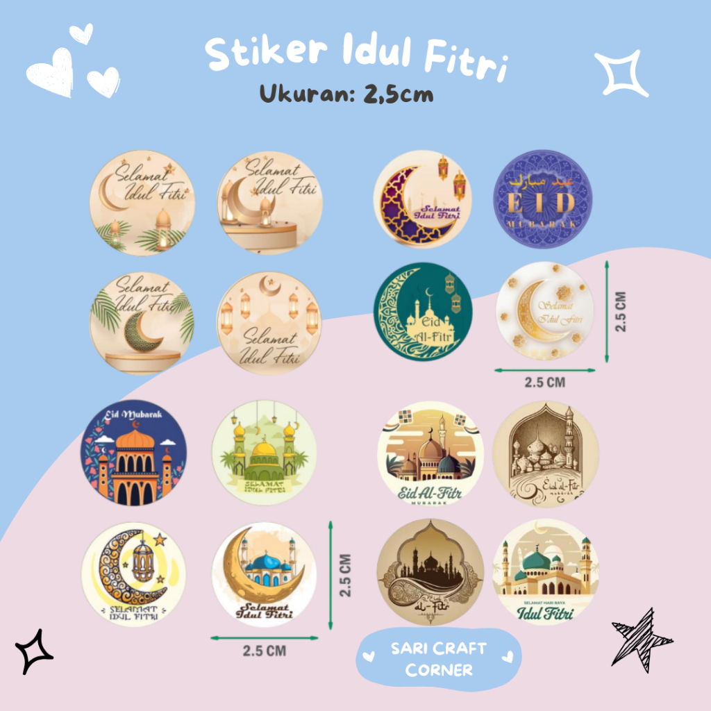 

Stiker Idul Fitri 2,5cm - Rol 500pcs