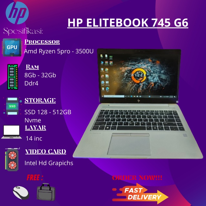 Laptop HP Elitebook 745 Ryzen 5 Pro / Laptop Hp Elitebook 840 G5 Intel core i5 / Intel core i7  | Ra