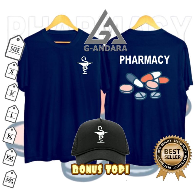 KAOS PHARMACY DISTRO PRIA BONUS TOPI