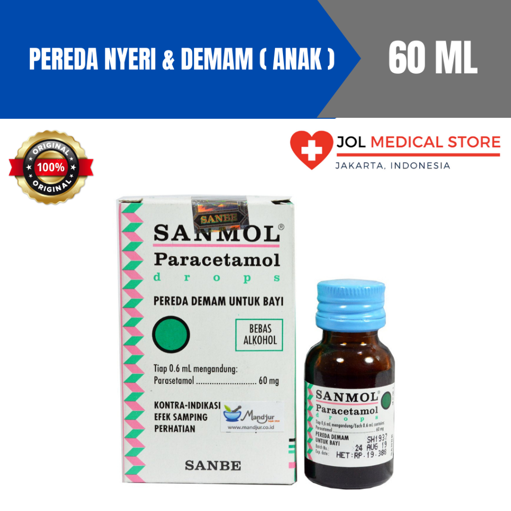 SANMOL DROP OBAT PEREDA DEMAM UNTUK ANAK