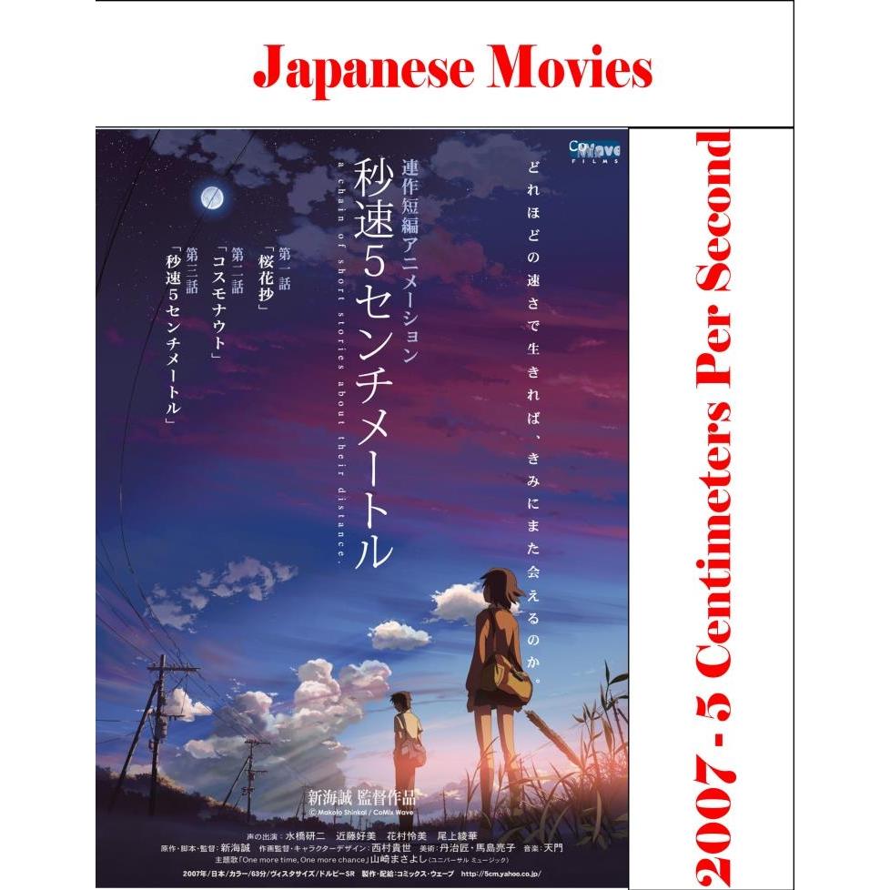 DVD - 5 Centimeters Per Second (2007)
