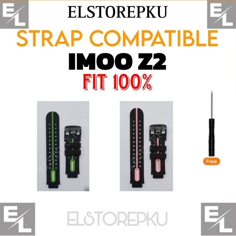 Tali Jam Compatible untuk Imoo Z2 Strap smartwatch. kualitas hampir menyerupai strap imoo original. 