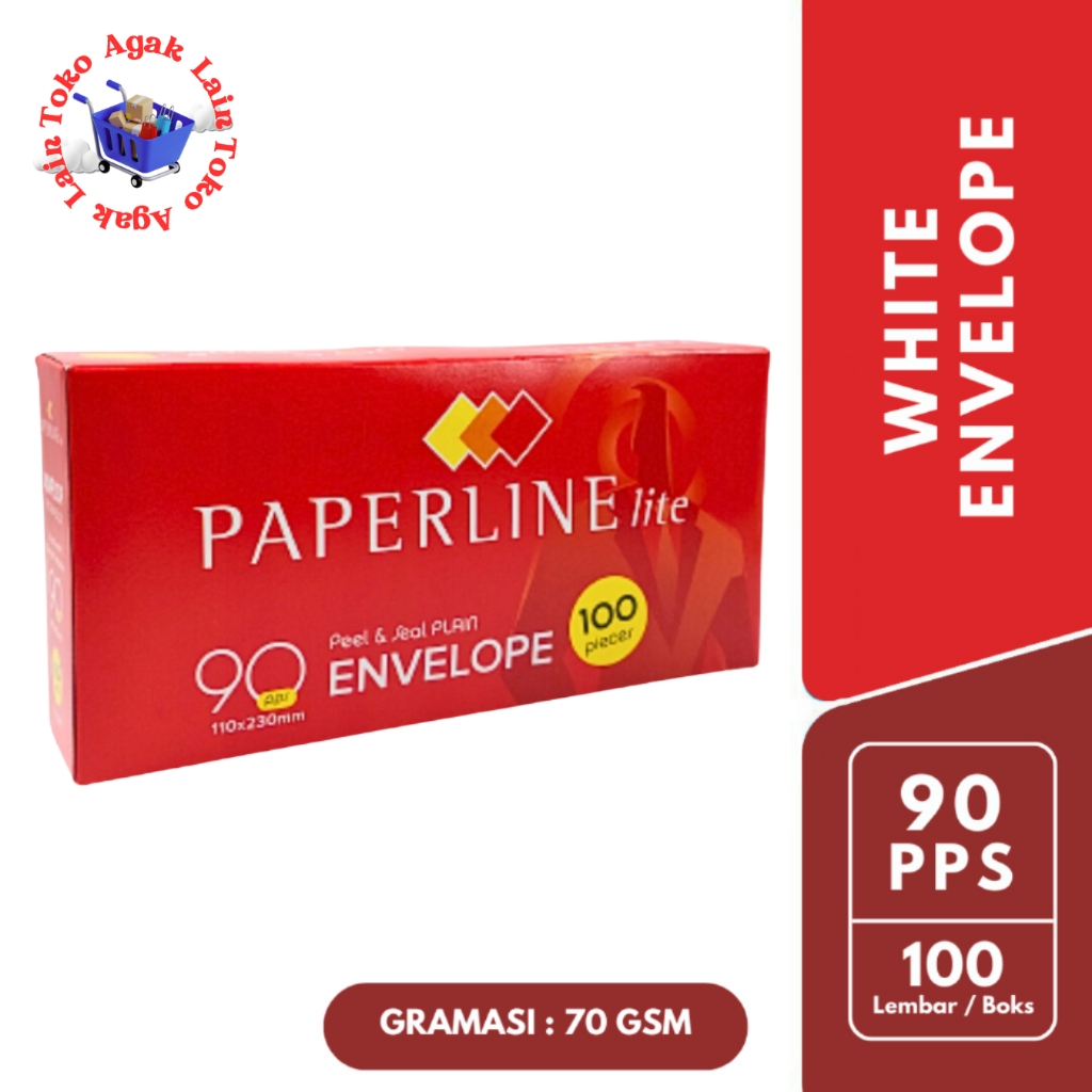 

Amplop Paperline LITE Merah 90 Polos PPS