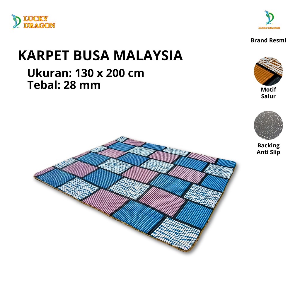 Lucky Dragon Karpet Malaysia /AMBAL MALAYSIA SALUR JUMBO ukuran 130x200 CM / 4 kaki TEBAL DAN LEMBUT