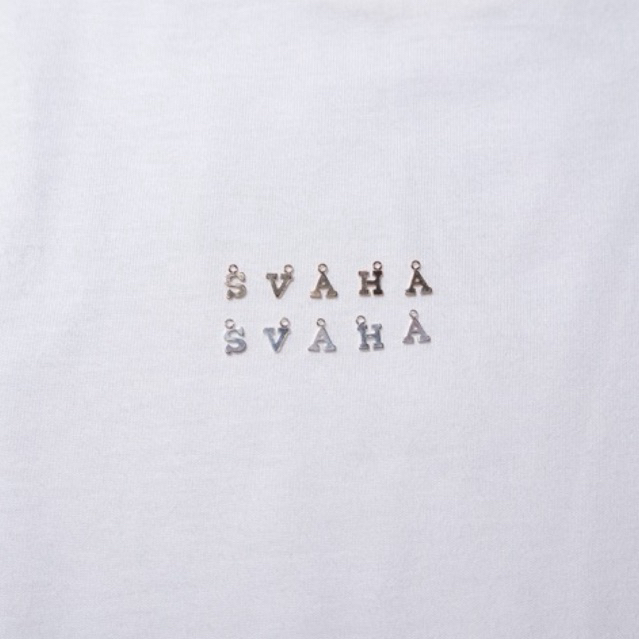 Initials Pendant Variation - SVAHA Non Permanent Jewelry - 18K Gold Sterling Silver 925 (Bracelet Ne