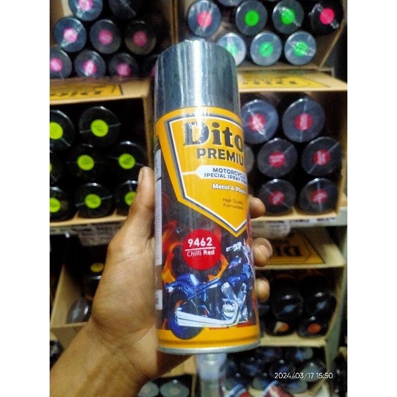 Diton Premium 9462 / CHILLI RED / MERAH CABE / Cat Velg / Cat Blok Mesin / Cat Body Motor / Cat Semp