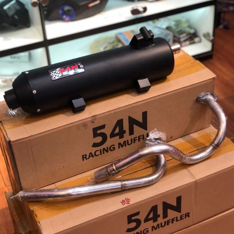 Sale Terbatas Knalpot Racing Adem Copy Cms By 54N Racing Muffler Full System Leher Kadut Ceklis Untu