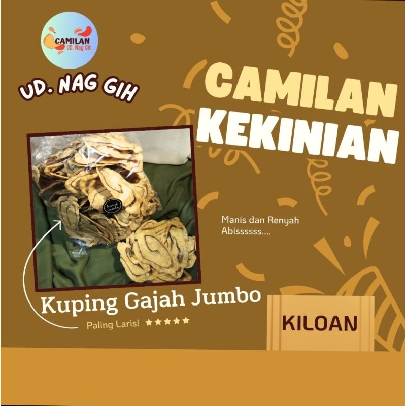 

Camilan Kuping Gajah Jumbo / Camilan Kuping Gajah Jumbo 250gr 500gr 1Kg / Camilan Kuping Gajah Jumbo Manis dan Renyah abizz