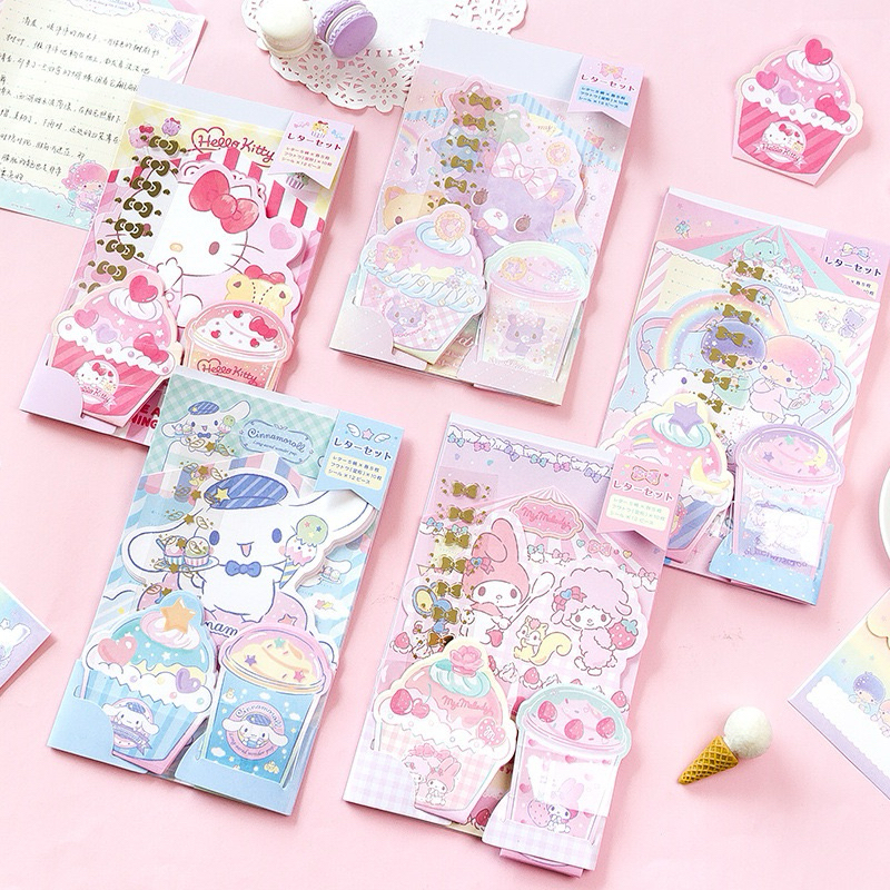 

SET SURAT SANRIO LETTER CUPCAKE ICE CREAM SANRIO JAPAN