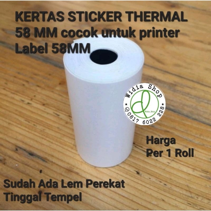 

KERTAS STICKER THERMAL 58 MM cocok untuk printer Label 58/57MM