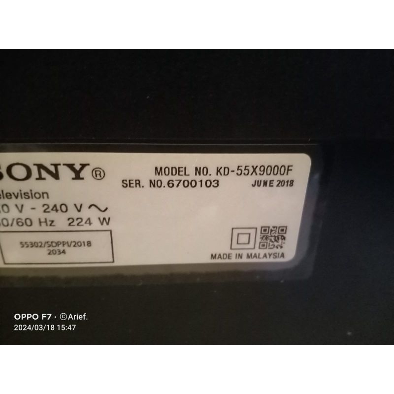 MB  MODUL SMART TV SONY 55X9000F.